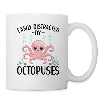 Oktopus Outfit Tintenfisch Kraken - Tasse - Weiß - Rechts
