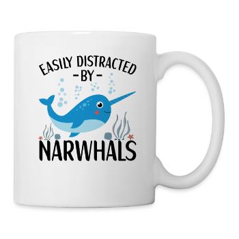 Narwal Outfit Meerestier Zahnwale - Tasse - Weiß - Rechts