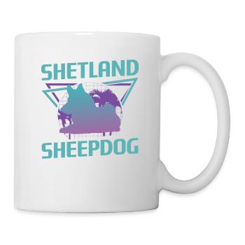 Amoureux des chiens de berger Shetland rétro - Mug blanc - blanc - Droite