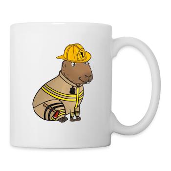 Feuerwehrmann Feuerwehr Capybara - Tasse - Weiß - Rechts