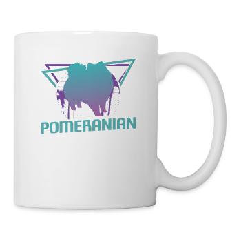 Retro Pommern Hundeliebhaber - Tasse - Weiß - Rechts