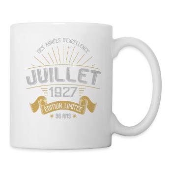 Juillet 1927 96 Ans Anniversaire Vintage Cadeau - Mug blanc - blanc - Droite