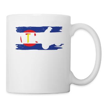 all terrain vehicles vintage colorado flag art - Mug - white - Right