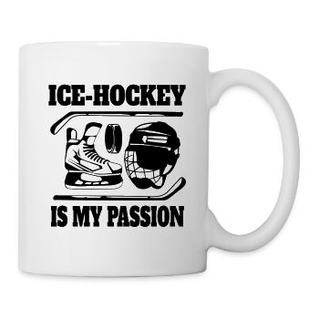 Eishockey Geschenk Wintersport Eishockeyteam - Tasse - Weiß - Rechts