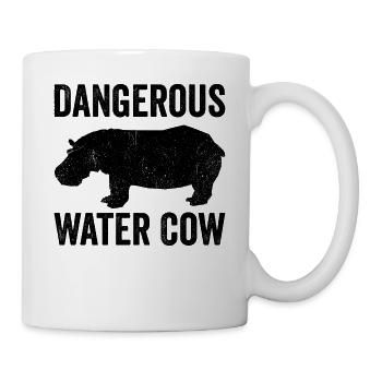 Lustiges Nilpferd Nilpferd Gefährliche Wasserkuh - Tasse - Weiß - Rechts