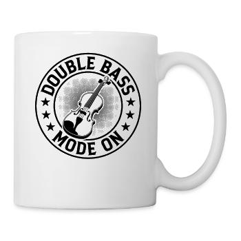 Mode contrebasse contrebassiste sur contrebasse - Mug blanc - blanc - Droite