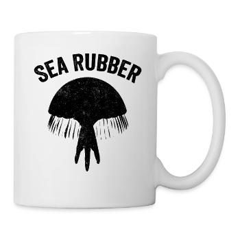 Drôle de méduse Caoutchouc de mer - Mug blanc - blanc - Droite
