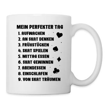 Mein Perfekter Tag Skat - Tasse - Weiß - Rechts