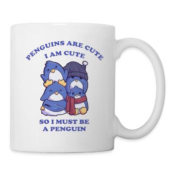niedliche Pinguinfamilie - Tasse - Weiß - Rechts