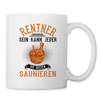 Sauna Opa Saunieren Saunamesiter Saunagänger - Tasse - Weiß - Rechts