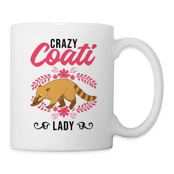 Crazy Coati dame Proboscis Coati - Mug blanc - blanc - Droite