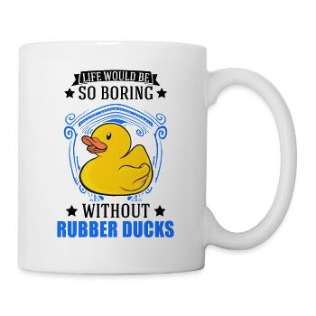 Rubber Duck Gift Squeaky Duck Bathing Duck - Mug blanc - blanc - Droite