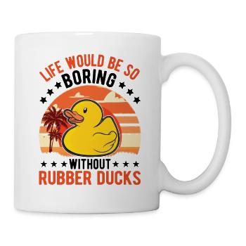 Rubber Duck Gift Squeaky Duck Bathing Duck - Mug blanc - blanc - Droite