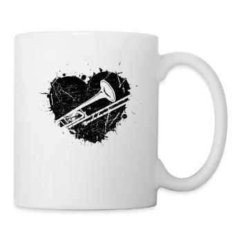 Trombone Joueur de trombone Tromboniste - Mug blanc - blanc - Droite