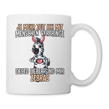 Zebra - Tasse - Weiß - Rechts