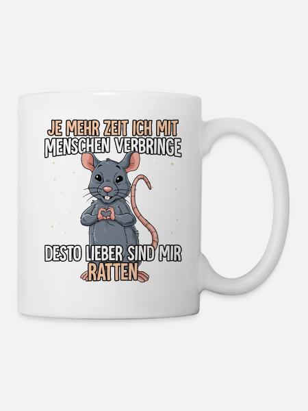Ratte - Tasse - Weiß