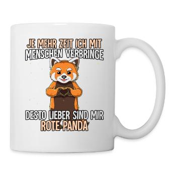 Roter Panda - Tasse - Weiß - Rechts