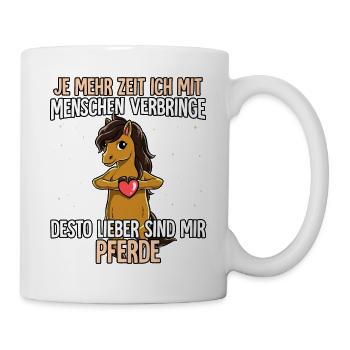 Pferd - Tasse - Weiß - Rechts