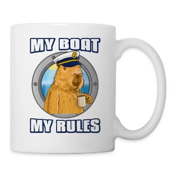 My boat my rules Captain's cap Capybara - Mug - white - Right