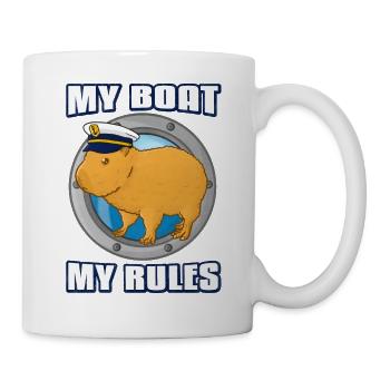 Mon bateau mes règles Capybara Bateau de capitaine - Mug blanc - blanc - Droite