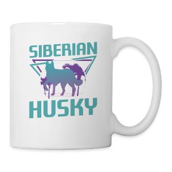Retro Siberian Husky Huskies Dog Lover - Mug - white - Right
