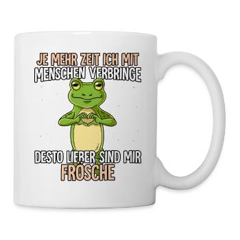 Frosch - Tasse - Weiß - Rechts