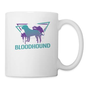 Retro Bluthund-Bluthund-Hundeliebhaber - Tasse - Weiß - Rechts