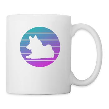 Amoureux des chiens de berger Shetland rétro - Mug blanc - blanc - Droite