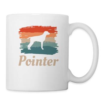 Vintager Retro Zeiger-Hund APS-Liebhaber - Tasse - Weiß - Rechts