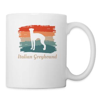 Amant de chien de lévrier italien rétro vintage - Mug blanc - blanc - Droite