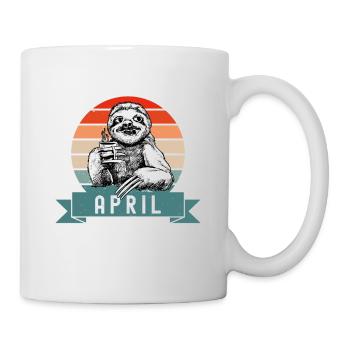 Faultier Geburtstag April 1937 Geboren Jahrgang - Tasse - Weiß - Rechts
