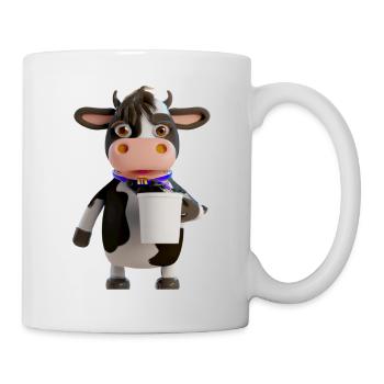 Bonjour vache de café - Mug blanc - blanc - Droite