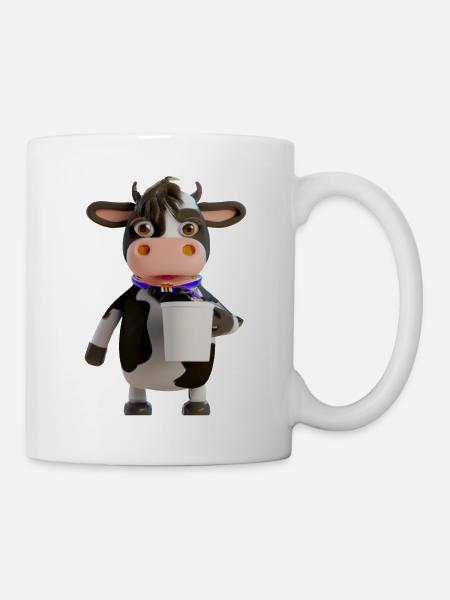 Bonjour vache de café - Mug blanc - blanc