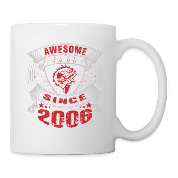 Génial depuis 2006. Angel, l’anniversaire du pêcheur - Mug blanc - blanc - Droite