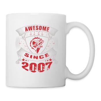Génial depuis 2007. Angel, l’anniversaire du pêcheur - Mug blanc - blanc - Droite