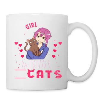 Anime Girl. Anime Merch. Otaku Manga - Mug - white - Right