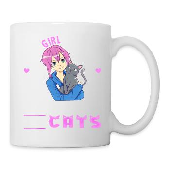 Anime Girl. Anime Merch. Otaku Manga - Mug - white - Right