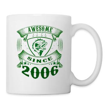 Génial depuis 2006. Angel, l’anniversaire du pêcheur - Mug blanc - blanc - Droite