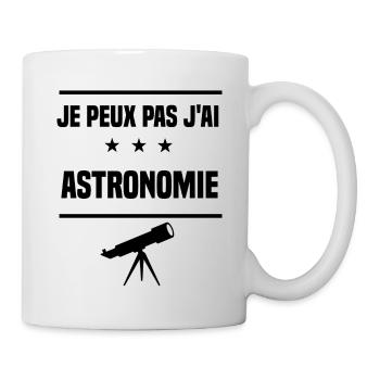 j'peux pas j'ai astronomie telescope humour - Mug blanc - blanc - Droite