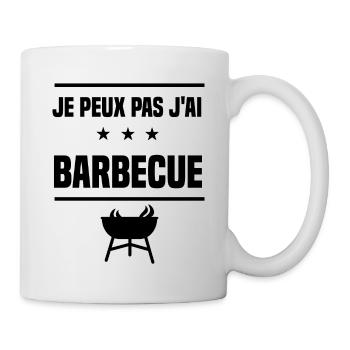 j'peux pas j'ai barbecue grill humour - Mug blanc - blanc - Droite