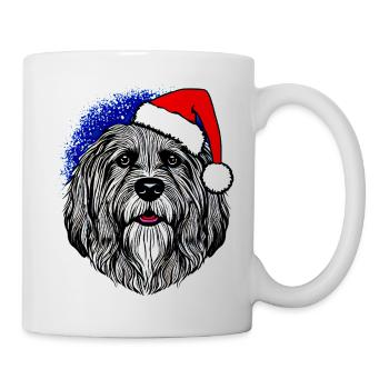 Weihnachten Hund süß lustig Hunde Tier Welpe 9 - Tasse - Weiß - Rechts