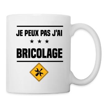 j'peux pas j'ai bricolage humour - Mug blanc - blanc - Droite