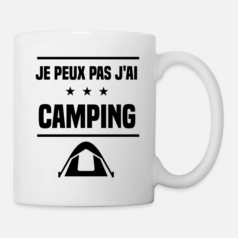 j'peux pas j'ai camping humour - Mug blanc - blanc