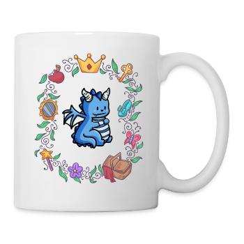 Kinder Drache Fabelwesen Märchen - Tasse - Weiß - Rechts