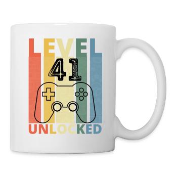 Niveau 41 Débloqué Funny Gamer Birthday Forty One - Mug blanc - blanc - Droite