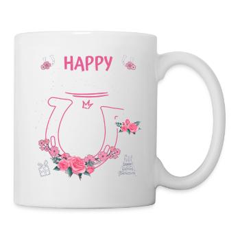 Horse Birthday - Girls Ride Horseshoe 4 - Mug - white - Right