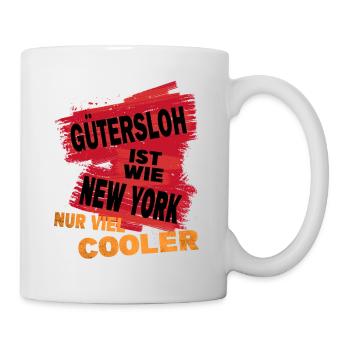 Gütersloh Deutschland Spruch Ist Wie New York - Tasse - Weiß - Rechts