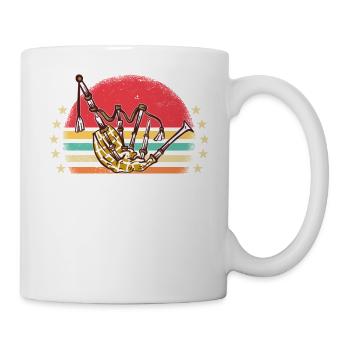Dudelsack Kilt Schottisch Schlag Dudelsackspieler - Tasse - Weiß - Rechts