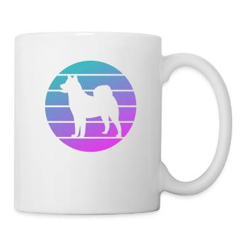 Amoureux des chiens Malamute d'Alaska rétro - Mug blanc - blanc - Droite