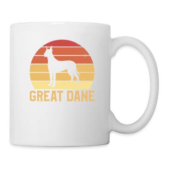 Amant de chien Dogue Allemand rétro vintage - Mug blanc - blanc - Droite